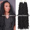 Fornecimento Direto da Fábrica Tranças Falsas Cacheadas 18 Polegadas Crochet Goddess Crochet Cabelo Peruca Gypsy