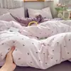 2026 Nuevo Modelo Juego de Cama Estampado de Gasa de Doble Capa tipo Nube de Cuatro Piezas, Funda Nórdica, Juego de Sábanas de Tres Piezas