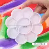 Paleta de colores de flor de ciruelo Paleta de colores de plástico Arte de pintura para niños Paleta de colores de acrílico Gouache Paleta de colores Plato de paleta de colores