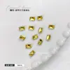 Joias para Unhas Artísticas de Açúcar Rochoso Diamantado Retangular Ângulo Reto Fundo Pontiagudo Diamante Quadrado Cubo de Gelo de Açúcar Pedras Strass para Unhas de Vidro Atacado Strass de Cristal