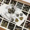 Serie Negra Retro Pájaro de Cerámica Glaseada Checo Doméstico Hojas Hechas a Mano Calco Oro Pulsera DIY Material Accesorios