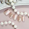 30 Peças de Arte para Unhas Usáveis Estreladas Rosa Gato Olho Deslumbrantes Transfronteiriças, Coleção de Unhas Postiças Removíveis