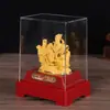 Artesanía de Resina Regalos al por Mayor Arena de Terciopelo Dorado Fortuna Adornos de Escritorio Regalo para Conferencia de Seguros Hecho a Medida Lámina de Oro