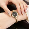 Relógio de Pulso Feminino Estilo Ins, Relógio de Quartzo Simples Versátil da Moda para Estudantes, Superfície Lisa Pulseira Fina Relógio de Pulso Grátis