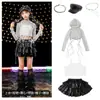 Ropa de Hip-Hop para Niñas de Danza Jazz, Atuendo Genial y Elegante para Show de Street Dance Jazz de Niña, Disfraz de Moda para Actuación en Escenario de Grupo de Chicas