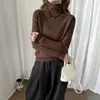 Loja Principal Shanghai Dan Nong / Suéter 10% Cashmere 90% Lã Gola Alta Outono Inverno Camada Interna Quente Camada Base Suéter Feminino Ovelha