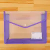 Bolsa para archivo A4 bolsa de almacenamiento capacidad bolsa de papel de prueba de botón cierre material de bolsa de archivo bolsa con cremallera transparente
