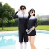 Trajes de Baño para Parejas Coreanos Nuevos Traje de Buceo para Hombres y Mujeres Juego de Cinco Piezas Juego de Tres Piezas Protección Solar Manga Larga Cremallera Traje de Baño