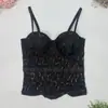 Fábrica de origen Top sexy europeo y americano de lentejuelas y varillas de pescado, hecho a medida, entallado a la cintura, adelgazante, camisola transfronteriza