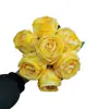 Simulação de flor de seda rosa de concubina imperial única pastoral 7 decoração de casamento segurando flor Mesa de Casa Arte Floral