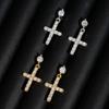 Joyería de Diamantes, Pendientes de Plata S925 con Moissanita Más Vendidos en Europa y América, Pendientes de Cruz, Pendientes de Personalidad Estilo Hip-Hop Europeo y Americano