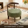 Banqueta para Cambiar Zapatos, Taburete Bajo para Entrada, Cojín Suave, Taburete para Vestíbulo, Taburete Redondo Simple, Taburete para Sofá de Sala de Estar del Hogar, Banqueta para Cambiar Zapatos en el Umbral