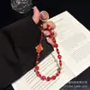 Cadena para Colgar en Teléfono Móvil de Aleación de Año Nuevo, Fortuna, Lanyard para Funda de Teléfono Móvil, Lingote, Cristales, Joyería para Muñeca, Accesorios para Llavero