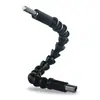 Yunbei Negro Eje Flexible 300mm Tubo Suave Adaptador de Punta Plateado Base Negra Broca de Diez Agujeros Set de 25 mm