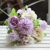 Flor Artificial Hortensia Peonía Nórdica Peonía de 7 Puntas Ramo de Boda Decoración para Hogar Sala de Estar Ramo Falso Venta al por Mayor
