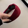Diadema de Terciopelo Blanco Serie Roja Ankara Retro Diadema para Mujer Nuevo Pinza para el Cabello Elegante Suave Joyería