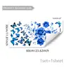 Pegatina Estática de Mariposa Floral Fresca D22484 Premium para Decoración de Escaparates de Tiendas y Hogares, Pegatina de Vidrio Visible por Ambos Lados