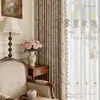 Cortinas Negras Originales Estilo Medieval Vintage Francés Rosa en la Niebla Jacquard Teñido con Hilo de Chenilla Doble Cara para Dormitorio
