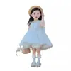 Vestido de Princesa para Niña Día del Niño Super Hada Primer Cumpleaños Vestido de Gasa Dama de Honor Boda Vestido para Niña Pequeña Falda de Tutú