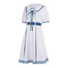 Bang Dream Wakabayashi Mutsuki No Mori Cos Uniforme Preppy Vestido Blanco Cosplay Disfraz de Escenario