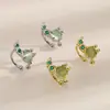 Clip para Oreja de Insecto Pequeño de Zircón Aretes de Personalidad Creativa para Mujer Aliexpress Transfronterizo Oruga Chapada en Oro Puño para Oreja