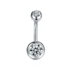 Conjunto de 5 Peças de Piercing de Umbigo de E-commerce Transfronteiriço, Anéis de Umbigo de Borboleta Incrustados com Zircônia, Joias de Piercing Abdominal Simples da Moda
