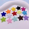 Tela flocada de 1,8 cm con estrella de cinco puntas en relieve, accesorios para el cabello hechos a mano, materiales decorativos, accesorios de ropa, accesorios