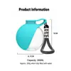 Garrafa de água dobrável para pet 285ml, com gancho, anti-refluxo, selada, dispensador de água esférico para cachorro, tigela de comida de silicone portátil, adequada para passeios ao ar livre