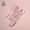 Shanyi Novo Modelo Tubo Redondo Rosa para Gloss Labial, Tubo Transparente para Brilho Labial, Tubo de Plástico para Óleo Labial, Materiais de Embalagem Cosmética Atacado