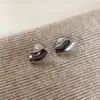 Design de Nicho Coreano e Japonês Banhado a Prata Cobre Escovado Minimalista Argola de Prata 925 Personalidade Versátil Brincos Elegantes de Luxo Leve para Mulheres