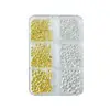 Accesorios para Uñas con Destellos Transfronterizos Set de Remaches en Forma de Corazón de 6 Compartimentos Decoración para Uñas Metálica en Forma de Corazón Accesorios para DIY Forma de Corazón