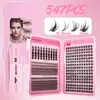 Venta Caliente Transfronteriza 120 Racimos de Pestañas Postizas Naturales Curvadas C 8-16 mm Injerto Segmentado DIY Pestañas Individuales Gruesas y Rizadas