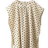 Top de Algodón y Lino con Estampado de Lunares para Mujer en Stock con Cremallera Trasera Invisible, Camisa con Abertura, Elegante Camiseta Pullover para Verano