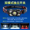 Linterna frontal inteligente transfronteriza con batería de larga duración, múltiples fuentes de luz, linterna recargable multifuncional para exteriores montada en la cabeza, luz para pesca nocturna