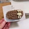 Accesorios para el cabello con flequillo elegantes de estilo japonés y coreano con borde de oso de lana de punto hechos a mano nuevos de otoño e invierno populares en Internet