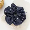 Scrunchie de Coração em Jeans Retrô Coreano Simples Versátil Rabo de Cavalo Tecido Prendedor de Cabelo Faixa de Cabeça Acessório de Cabelo para Mulheres