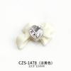 Celebridad de internet superventas dulce chica bonita elegante lazo color super blanco joyería para uñas CZS1476