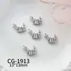 Accesorios Premium de Zirconia para Uñas, Lujo Ligero Estilo Francés, Brillantes Decoraciones de Diamantes para Uñas Portátiles en Forma de Arco Creciente con Diamantes Completos en el Lateral