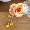 Presilha de Cabelo Amarela Ganso Flor Estilo Pastoral Francês, Presilha Bico de Pato Elegante e Fashionável de Nicho, Acessório de Cabelo Doce Estilo Férias para Foto