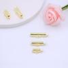 Chapado en cobre oro real 14k18k tubo recto manga abotonada accesorios diy pulsera tubo con cuentas manga cadena tubo clip de caballo clip B83