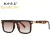 Nuevas Gafas de Sol de Moda Cuadradas Grandes Retro 2261 para Hombre Tendencia Gafas de Sol con Sombra Simples Únicas Europeas y Americanas Transfronterizas