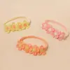 2025 Nueva Diadema para Bebé de Primavera y Verano Transfronteriza Color Sólido Flor Diadema para Niños Accesorios para la Cabeza Diadema de Nylon Suave para Bebé