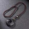 Obsidiana de hielo a veces colgante de la suerte año animal estilo antiguo colgante de jade collar con hebilla de seguridad colgante de jade de reencarnación femenino hombres y mujeres