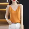 Ropa interior para tops chaleco de mujer camisola capa base nuevo 2025 punto cuello en V transfronterizo sin mangas sexy holgado primavera otoño