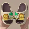 Pantuflas de Dibujos Animados para Niños Niños León Verano Nuevas Niñas Interior Hogar Antideslizantes Baño Bebé Niños Sandalias
