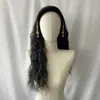 Categoría 2 Joyería para Cabello de Comercio Electrónico Diadema Onda de Agua Negro Cabello Largo Rizado Todo en Uno Fibra Química Hilo de Alta Temperatura Medio Cobertor para Cabeza en Forma de U Venta al por Mayor