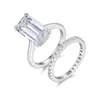 Anillos Creativos y Únicos con Borlas para Comercio Exterior Que No Se Desvanecen, Venta Caliente Transfronteriza de Anillos de Plata Moissanita de Nicho de Alta Gama