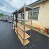 Almacén de Fábrica Fuente Estanterías Metálicas Galvanizadas con Diversas Especificaciones y Tableros de Madera Multicapa para Estanterías de Almacenamiento de Capa Libre