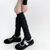 Calcetines de Encaje Estilo Ballet Primavera con Cordones y Moño Hasta la Rodilla con Volantes para Mujer, Delgados, Ligeramente Transparentes, Blancos para Pantorrilla, Venta al por Mayor