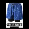 Bañadores para Hombre Anti-Vergüenza Doble Capa Secado Rápido Boxer Adulto Tres Puntos Dos Piezas Natación Running Aguas Termales Pantalones de Playa
